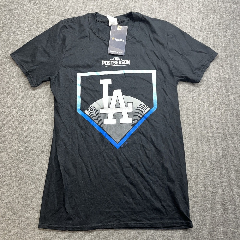 Fanatics men's Los Angeles Dodgers 2021 postseason black shirt size small